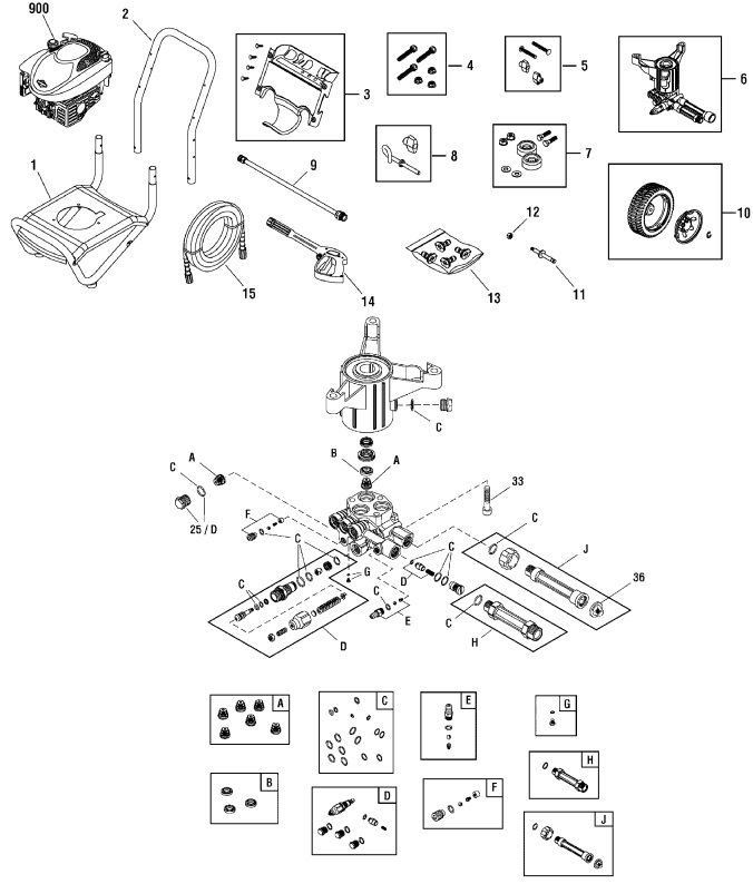 POWERBOSS 020447-0 Pressure Washer Parts